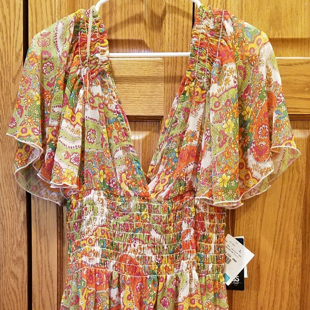 Allen Schwartz tunic swim cover-up bohemian top